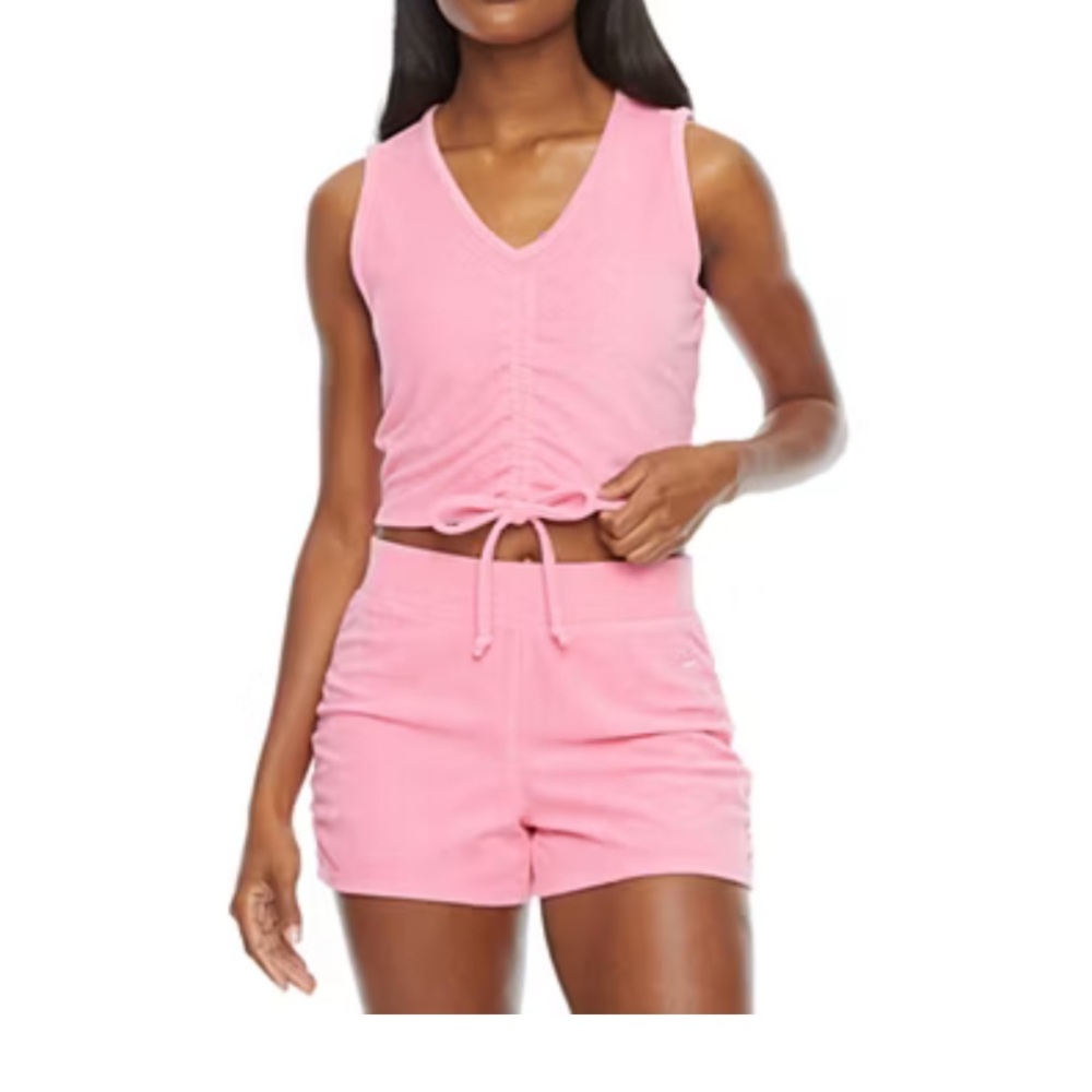 Juicy Couture Pink High Waist Shorts with Matching Top